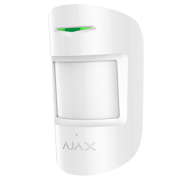 Бездротовий датчик руху та розбиття Ajax CombiProtect (білий)