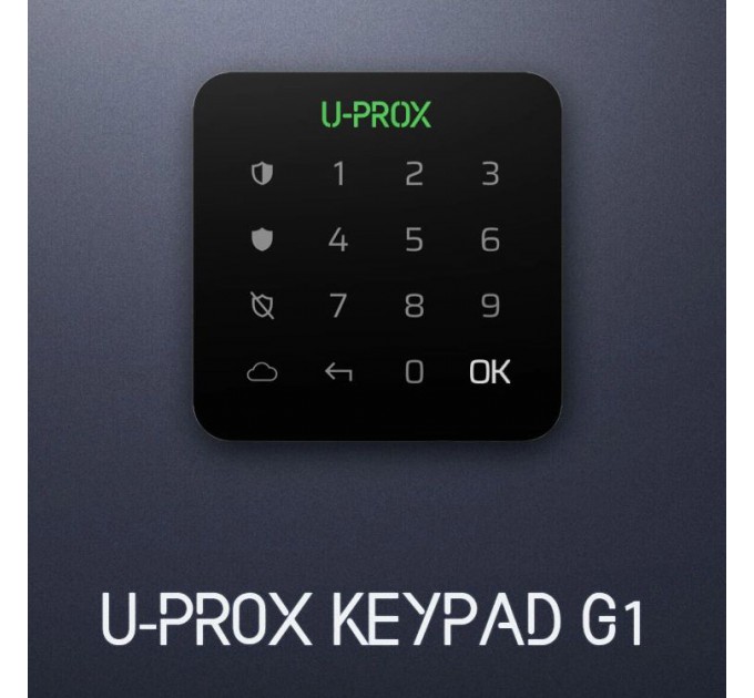 Бездротова сенсорна клавіатура для однієї групи U-Prox Keypad G1 Black
