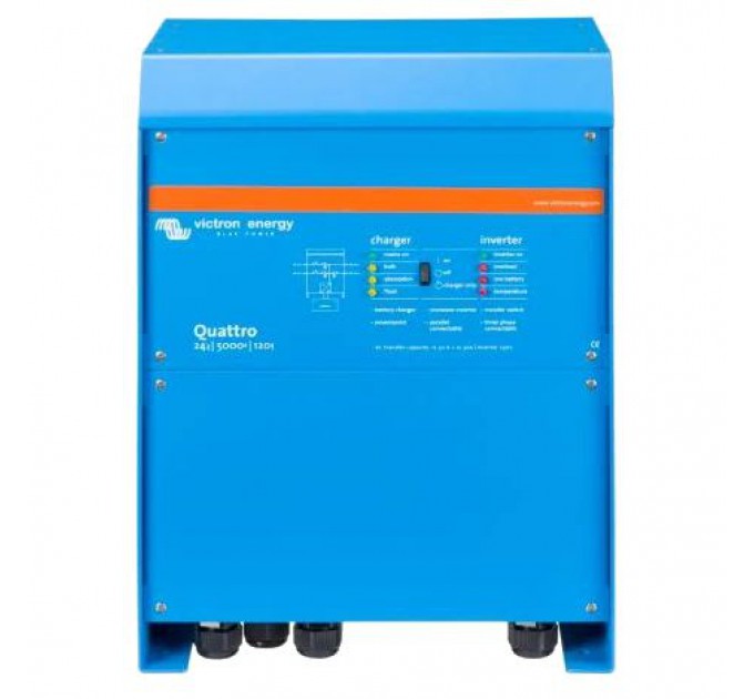 Інвертор VictronEnergy Quattro 24/5000/120-100/100 однофазний чиста синусоїда