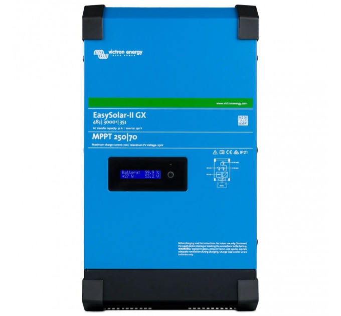 Інвертор Victron Energy EasySolar-II GX 48/3000/35-32 MPPT 250/70 сонячний однофазний чиста синусоїда