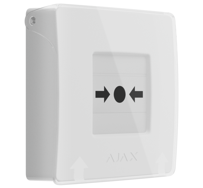 Беспроводная программируемая кнопка с механизмом сброса Ajax ManualCallPoint Jeweller White (87645.171.NC1) Беспроводная программируемая кнопка с механизмом сброса Ajax ManualCallPoint Jeweller White (87645.171.NC1)