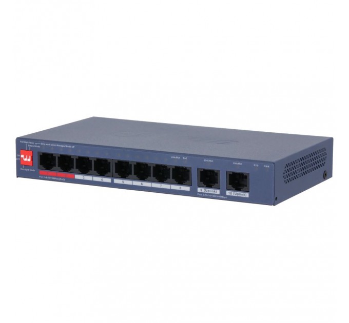 Комутатор 8 портів керований Dahua DH-CS4010-8ET2GT-110 Комутатор 8 портів керований Dahua DH-CS4010-8ET2GT-110