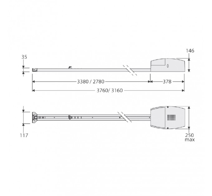 Автоматика для гаражных ворот BFT BOTTICELLI BT A650 BELT KIT комплект
