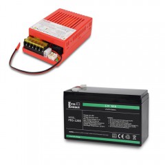 Комплект бесперебойного питания БП Faraday Electronics UPS 55W Smart ASCH PL (LFP) + литиевый (LiFePO4) аккумулятор 12В 8А·ч Full Energy FEG-128