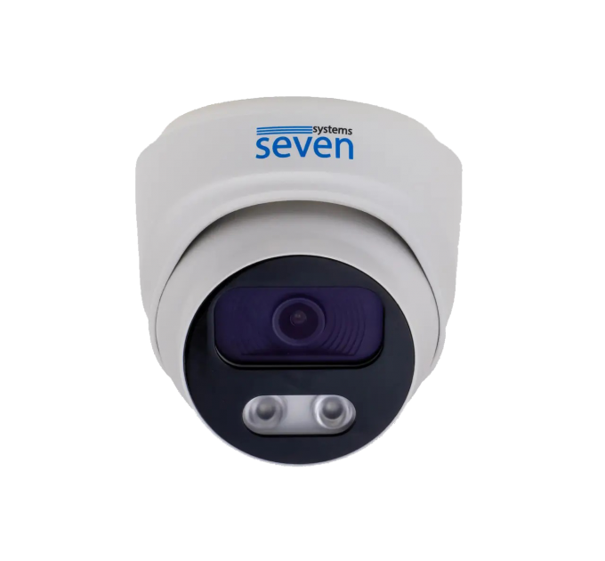 Комплект відеоспостереження на 3 купольні 5 Мп FULL COLOR IP-камери SEVEN IP-7215W3FC-5MP