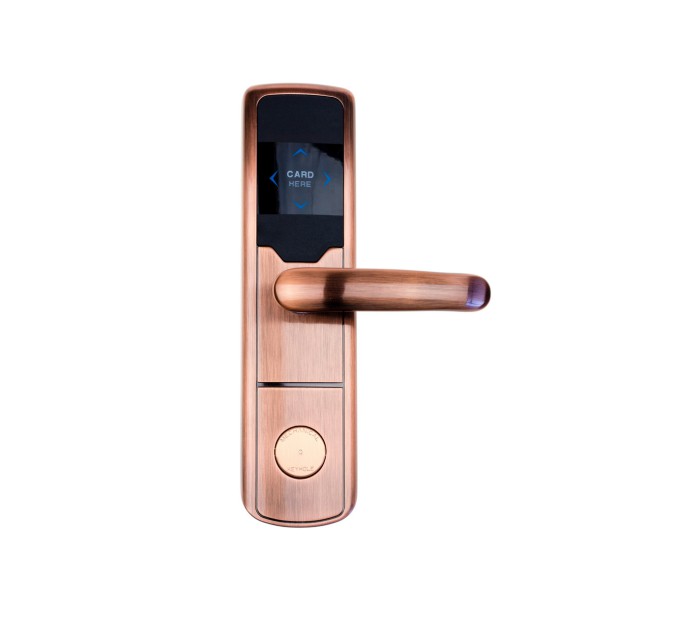 Електронний RFID замок для готелів та офісів SEVEN LOCK SL-7731 bronze