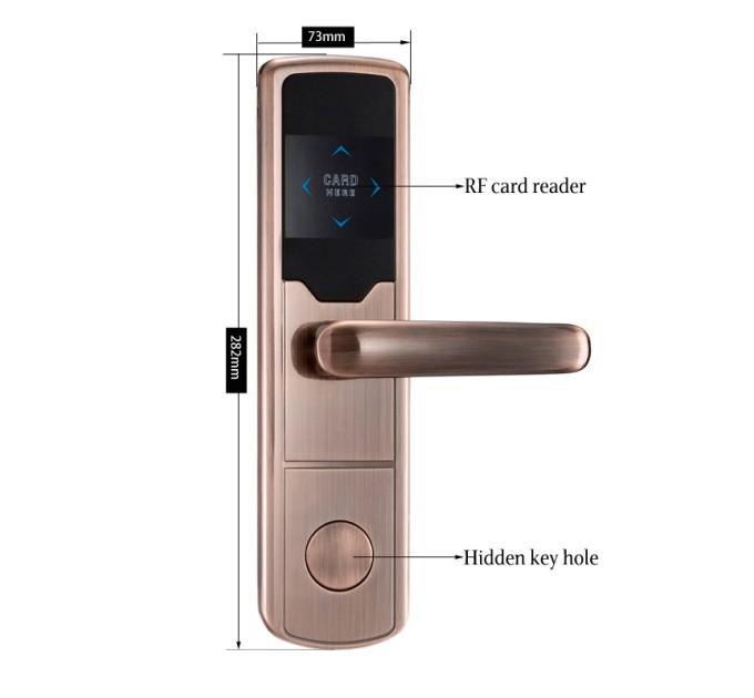 Електронний RFID замок для готелів та офісів SEVEN LOCK SL-7731 bronze