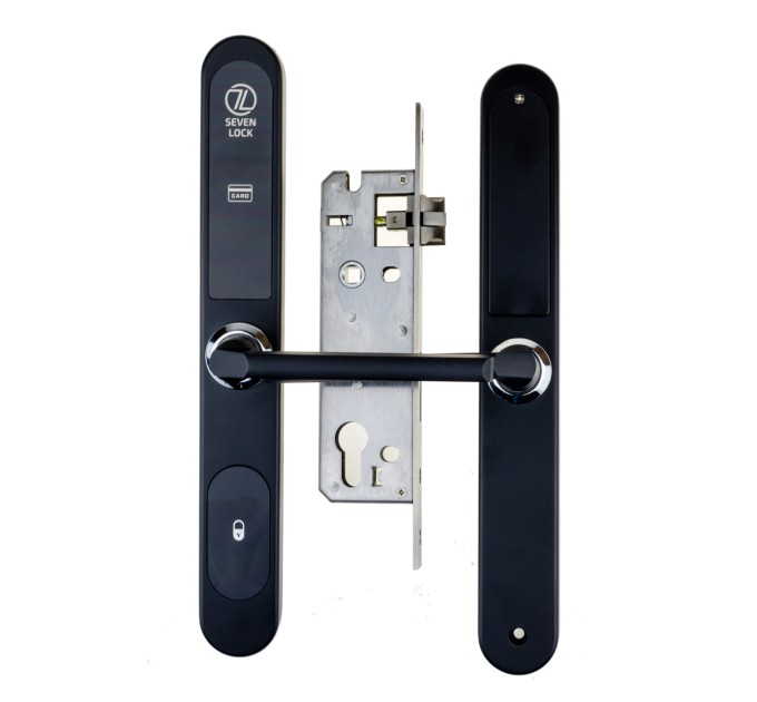 Електронний RFID замок для офісів SEVEN LOCK SL-7737S black ID MF