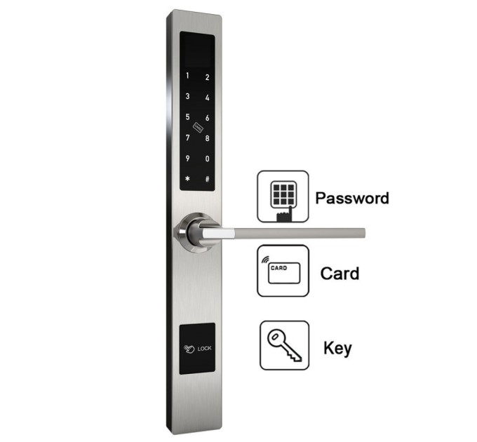 Розумний дверний замок SEVEN LOCK SL-7732B silver