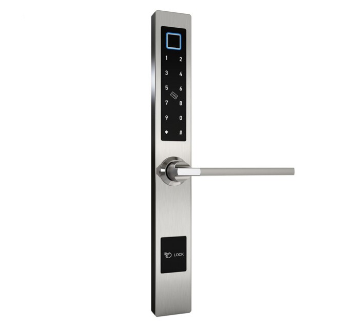Розумний дверний біометричний замок SEVEN LOCK SL-7732BF silver