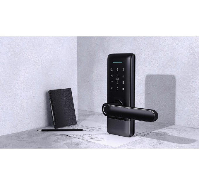 Розумний дверний біометричний замок SEVEN LOCK SL-7766BF black