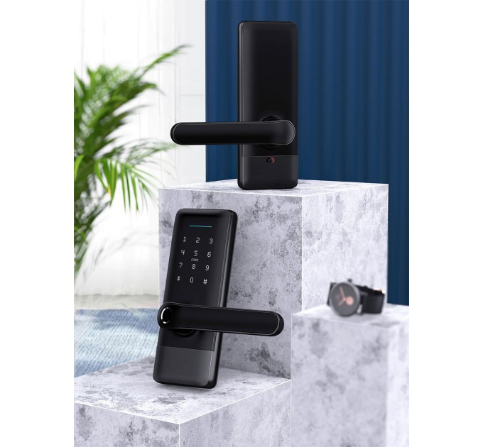 Розумний дверний біометричний замок SEVEN LOCK SL-7766BF black
