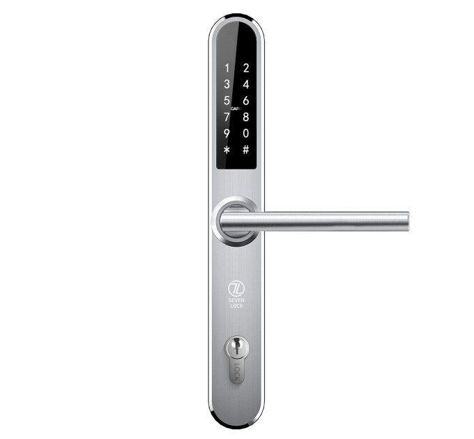 Розумний дверний замок SEVEN LOCK SL-7761B silver