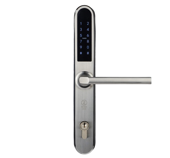 Розумний дверний замок SEVEN LOCK SL-7761B silver