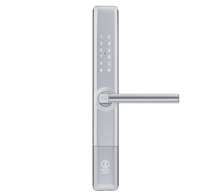 Розумний дверний замок SEVEN LOCK SL-7762B silver
