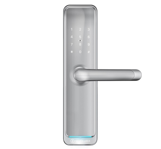 Розумний дверний замок SEVEN LOCK SL-7767B silver