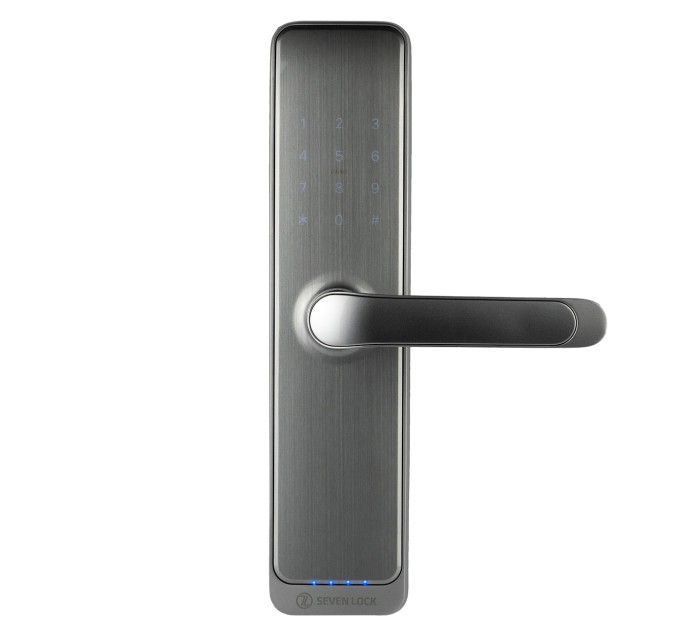 Розумний дверний замок SEVEN LOCK SL-7767B silver