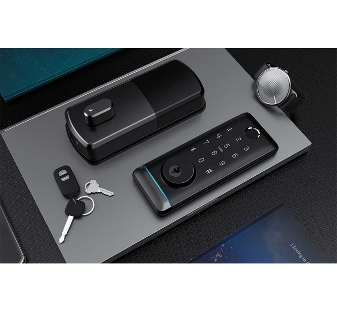 Розумний дверний біометричний замок SEVEN LOCK SL-7764BF black