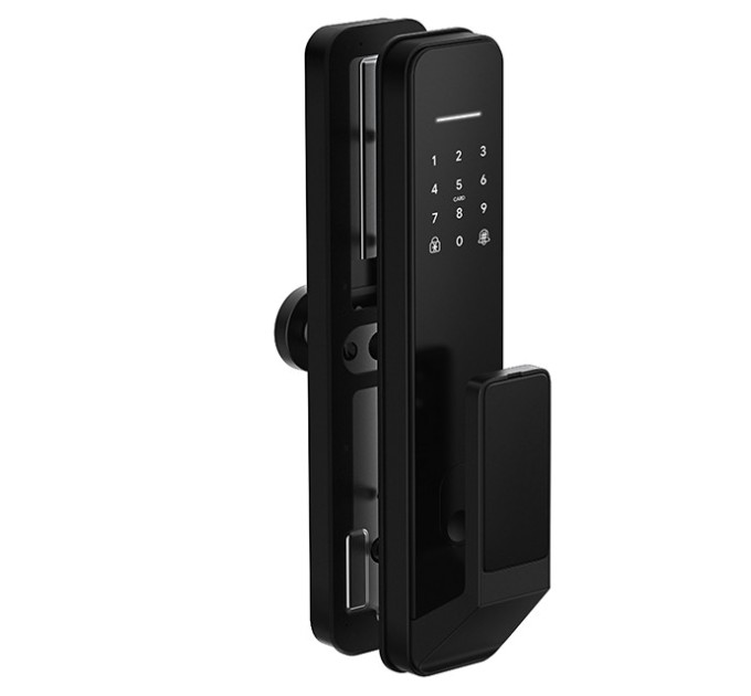 Розумний дверний біометричний замок SEVEN LOCK SL-7769BF black (врізна частина 6068)