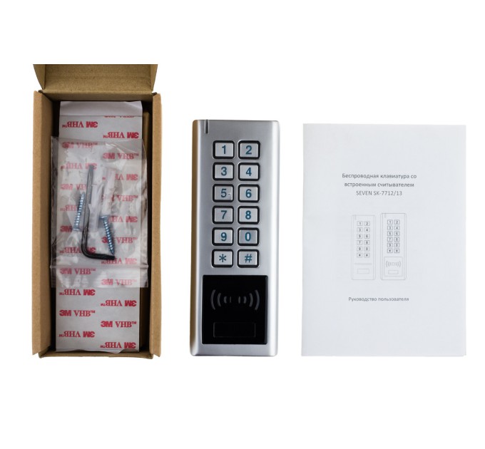Бездротова клавіатура з вбудованим зчитувачем SEVEN LOCK SK-7713