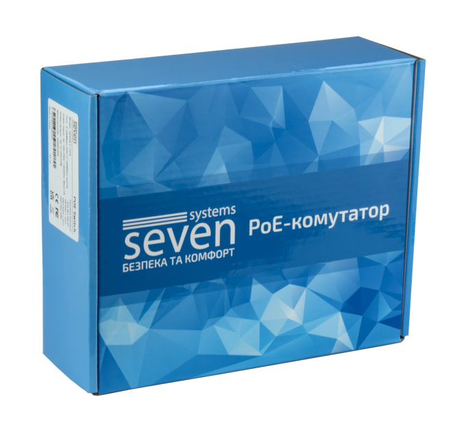PoE комутатор 4 порти SEVEN P-7324 (POE: 4, UP: 2)