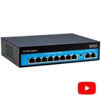 PoE комутатор 8 портів SEVEN P-7328 (POE: 8, UP: 2)