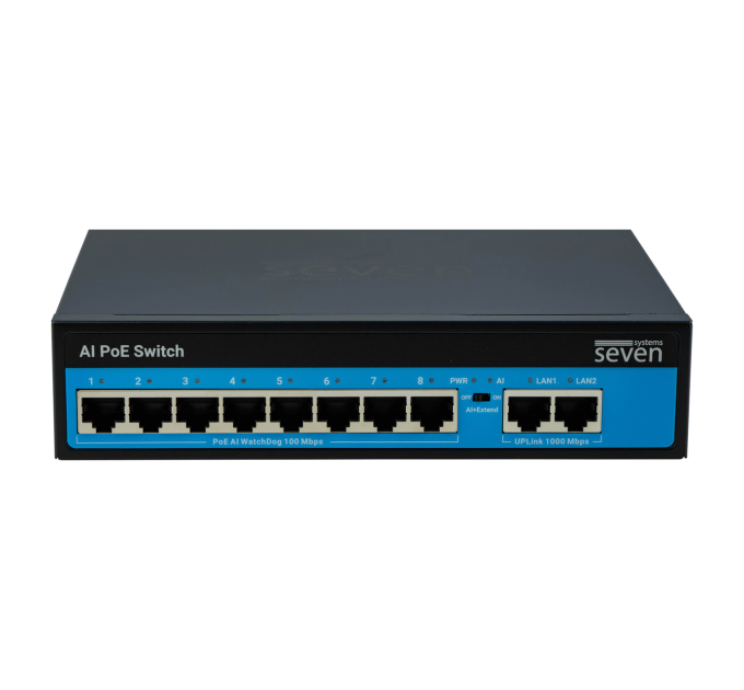 PoE комутатор 8 портів SEVEN P-7328G (POE: 8, UP: 2G)