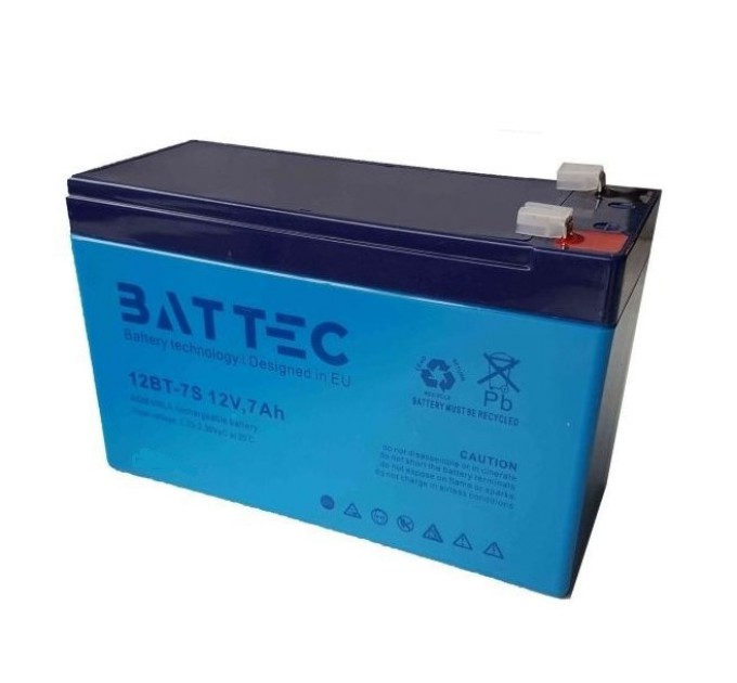 Акумуляторна батарея 12В/7Аг BATTEC