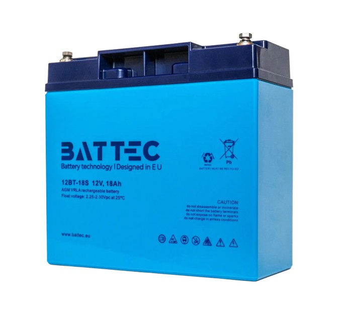 Акумуляторна батарея 12В/18Аг BATTEC