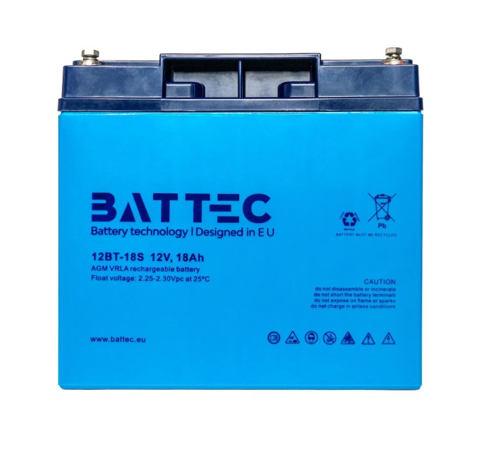Акумуляторна батарея 12В/18Аг BATTEC