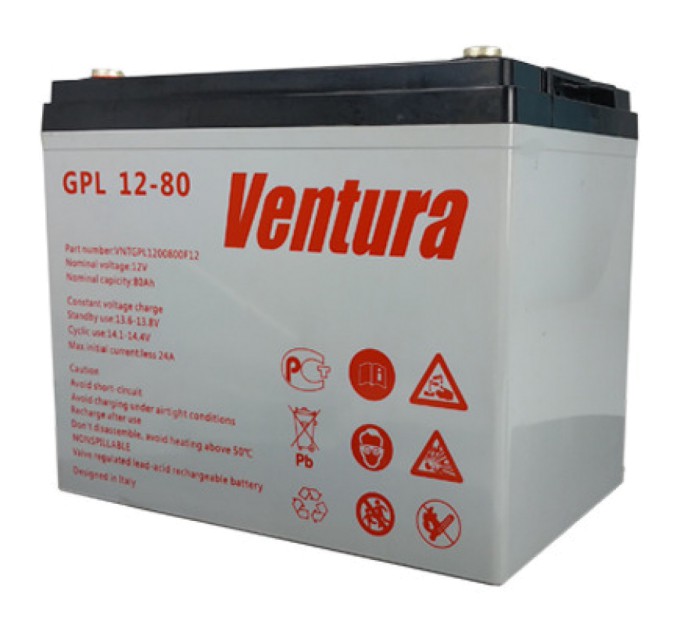 Акумуляторна батарея 12В/80Аг Ventura GPL 12-80