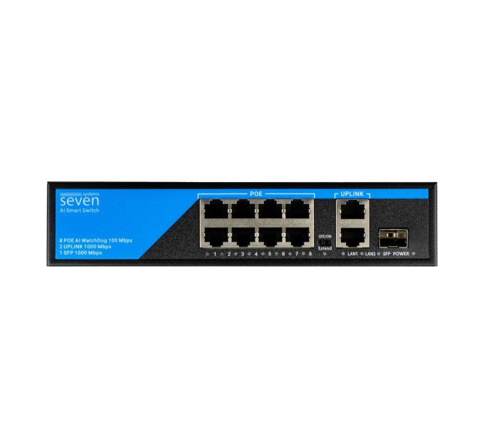 PoE комутатор 8 портів SEVEN P-7328G-SFP