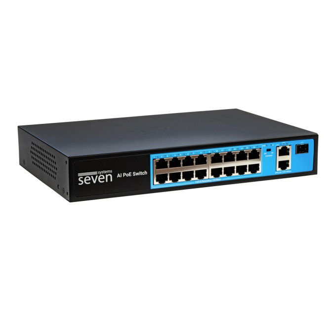 PoE комутатор 16 портів SEVEN P-73216G-SFP (POE: 16, UP: 2G+1SFP)