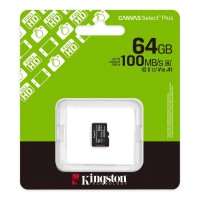 Карта пам'яті для домофону microSDXC Kingston Canvas Select Plus 64 GB Class 10 А1 UHS-1