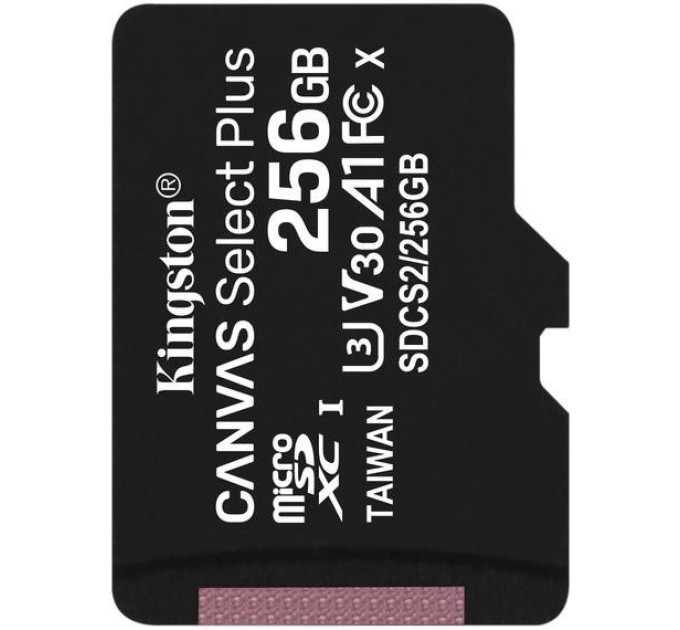 Карта пам'яті для домофону microSDXC Kingston Canvas Select Plus 256 GB Class 10 А1 UHS-1