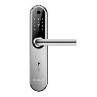 Розумний дверний біометричний замок SEVEN LOCK SL-7768BF (85мм) silver