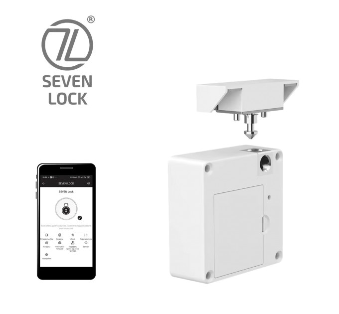 Меблевий RFID замок SEVEN LOCK SL-7733B Bluetooth white