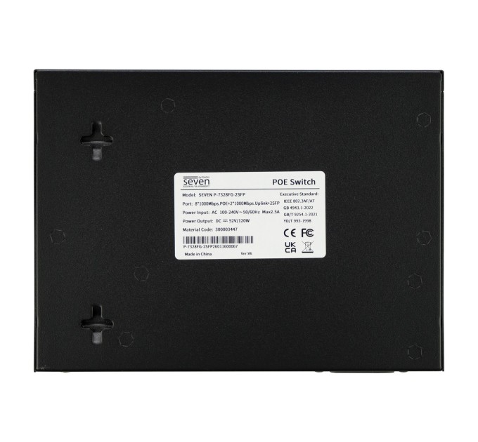 Гігабітний PoE комутатор 8 портів SEVEN P-7328FG-2SFP (POE: 8G, UP: 2G+2SFP)