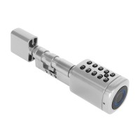 Розумний дверний біометричний замок (циліндр) SEVEN LOCK SL-7773BF silver (40-106 мм)