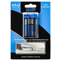 Акумуляторна батарейка SEVEN AA 1.5V Li-ion 2 шт