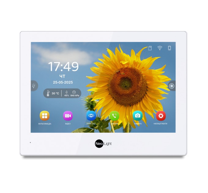 IP-відеодомофон 8 дюймів з Wi-Fi NeoLight ALPHA Hybrid white