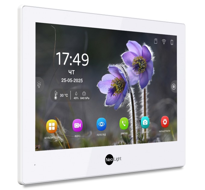 IP-відеодомофон 8 дюймів з Wi-Fi NeoLight ALPHA Hybrid white