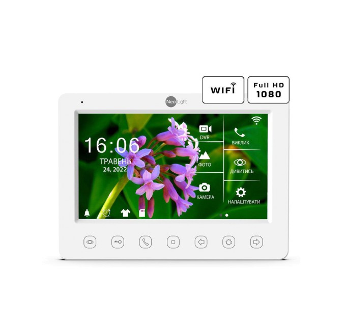 Відеодомофон 7 дюймів з Wi-Fi NeoLight Kappa+ HD WF white