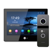 Комплект Wi-Fi  IP-відеодомофон 8 дюймів Wi-Fi NeoLight ALPHA Hybrid Black та викличної панелі NeoLight Solo IPW Black Graphite