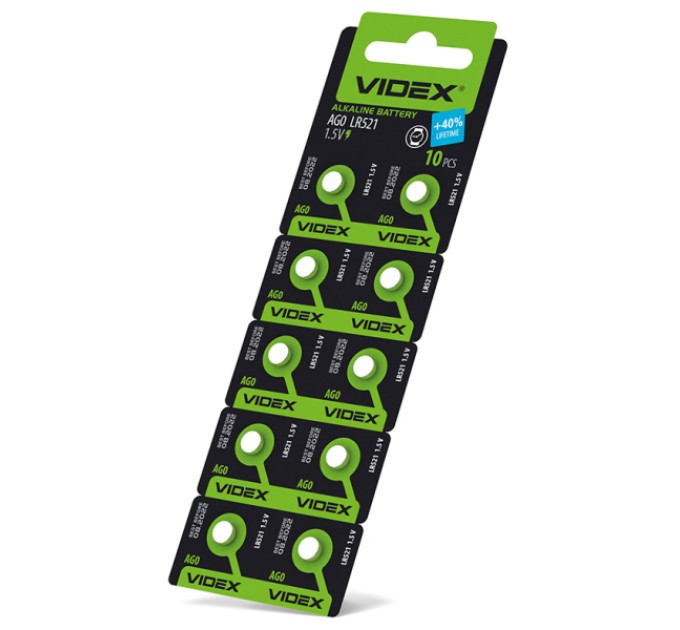 Батарейка годинникова Videx AG 0/LR521 BLISTER CARD 10 шт