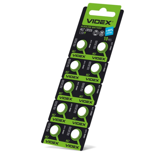 Батарейка годинникова Videx AG 7/LR926 BLISTER CARD 10 шт