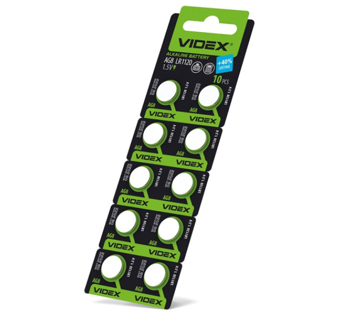 Батарейка годинникова Videx AG 8/LR1120 BLISTER CARD 10 шт