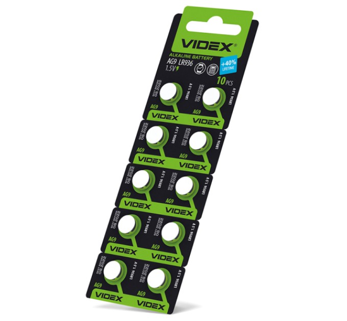 Батарейка годинникова Videx AG 9/LR936 BLISTER CARD 10 шт