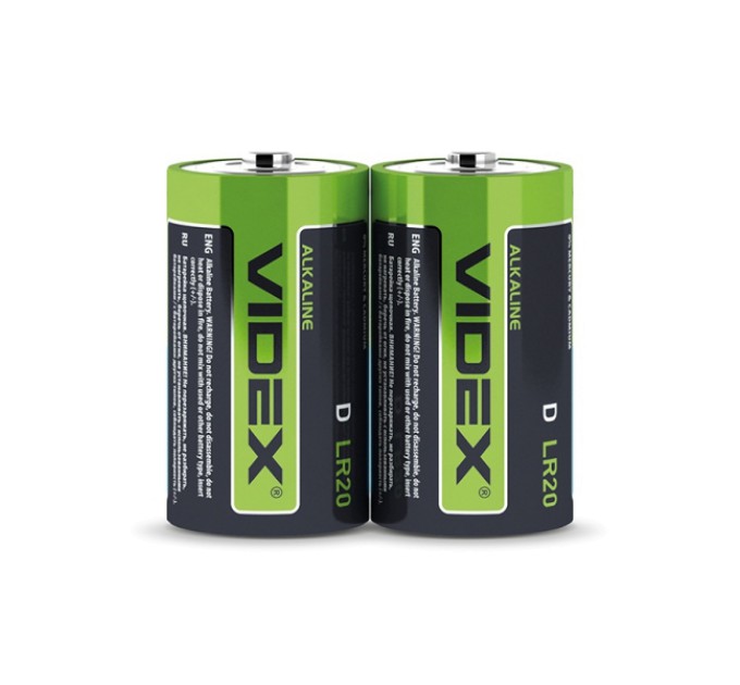 Батарейка лужна Videx LR20/D 2шт SHRINK