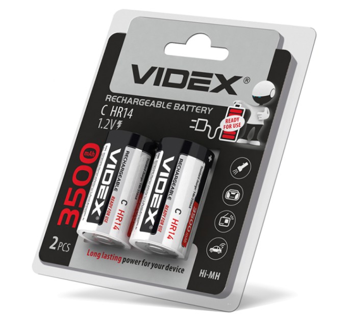 Акумулятори Videx HR14/C 3500mAh double blister/2шт